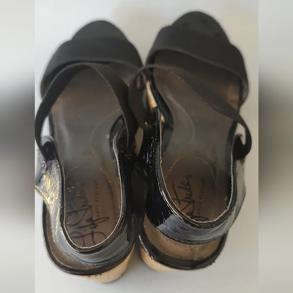 Sandals Style Wedge Life Stride Black and Tan